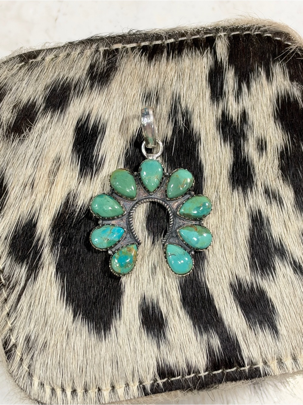 Kingman Turquoise 925 Sterling Silver Pendant